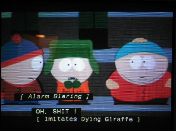 ‘South Park,’ correctly: [ Imitates Dying Giraffe ]