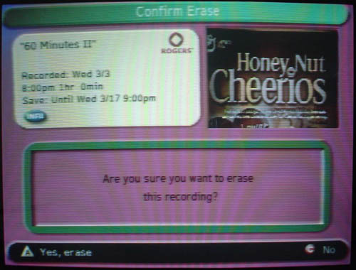 Green-and-pink control screen
