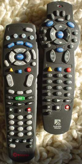 Explorer 8000 and 3200 remote controls