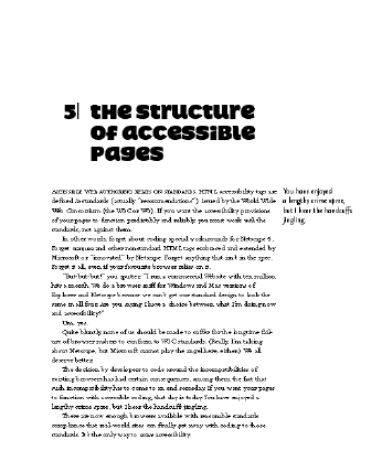 The structure of accessible pages
