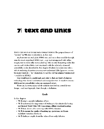 Text and links