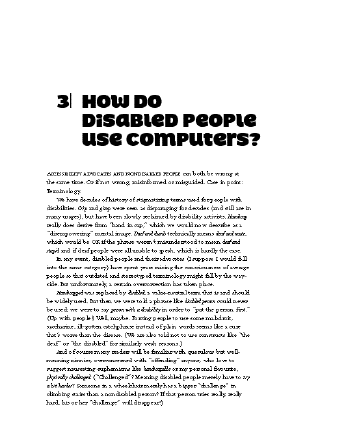 How do disabled people use computers?