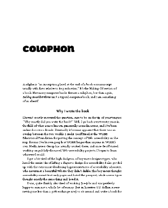 Colophon