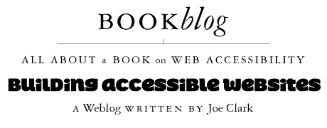 Bookblog: Writing a book about Web accessibility