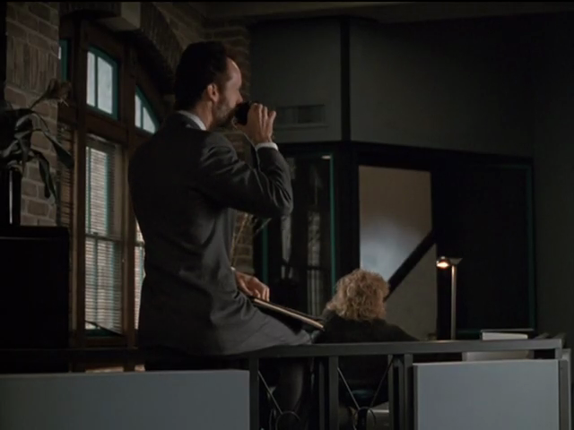 Miles sitting atop upstairs partition wall