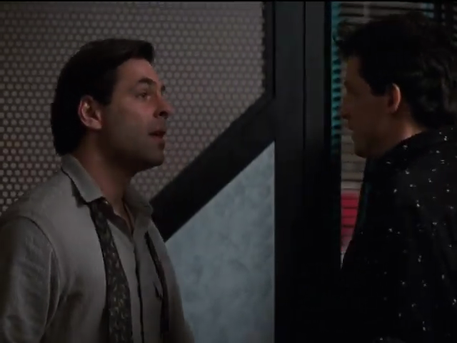 Michael and Peter in office, with mesh/panelled door