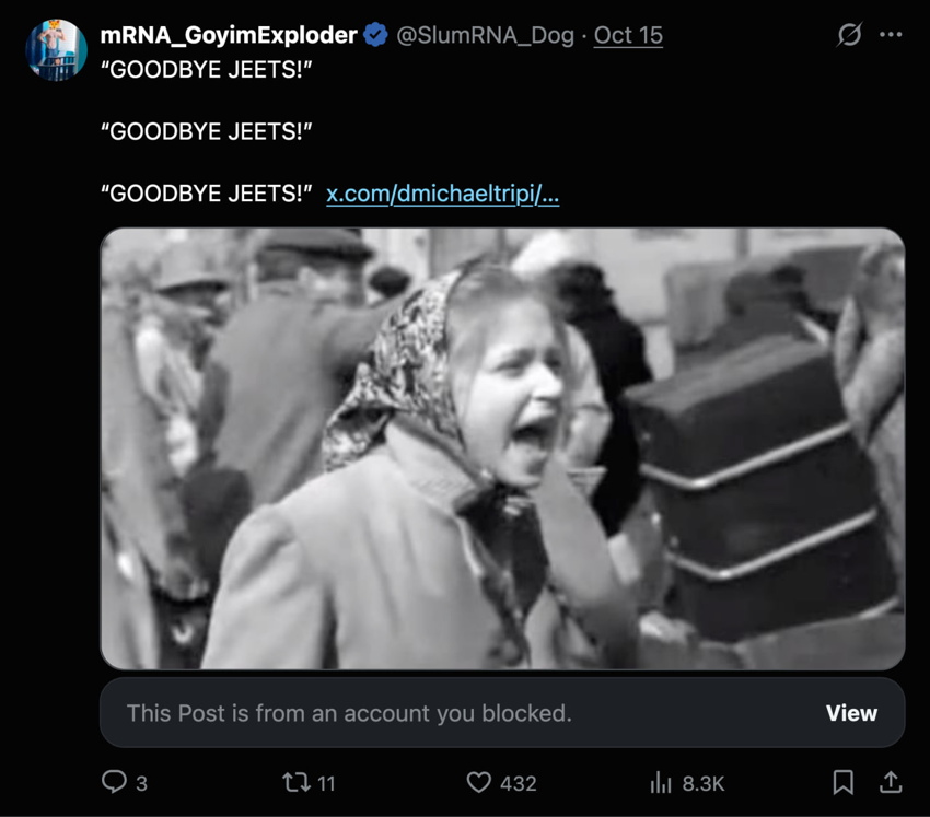 Young girl in headscarf: Goodbye, jeets!